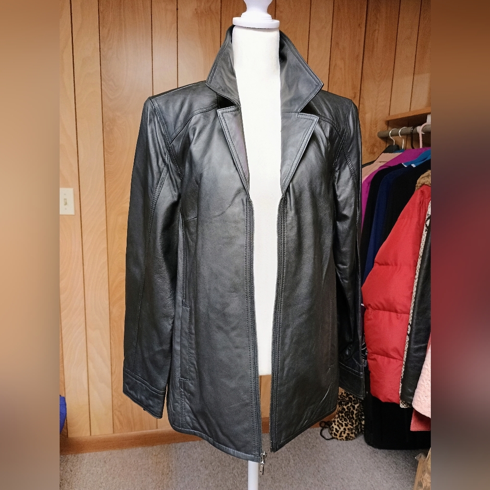 Women's Black Leather Jacket